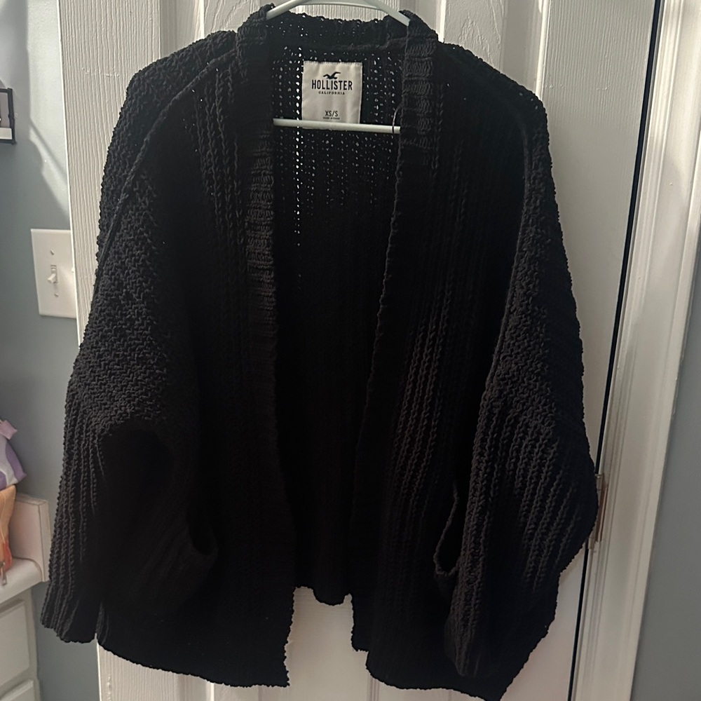 Hollister Women's Classic Black Knit Cardigan